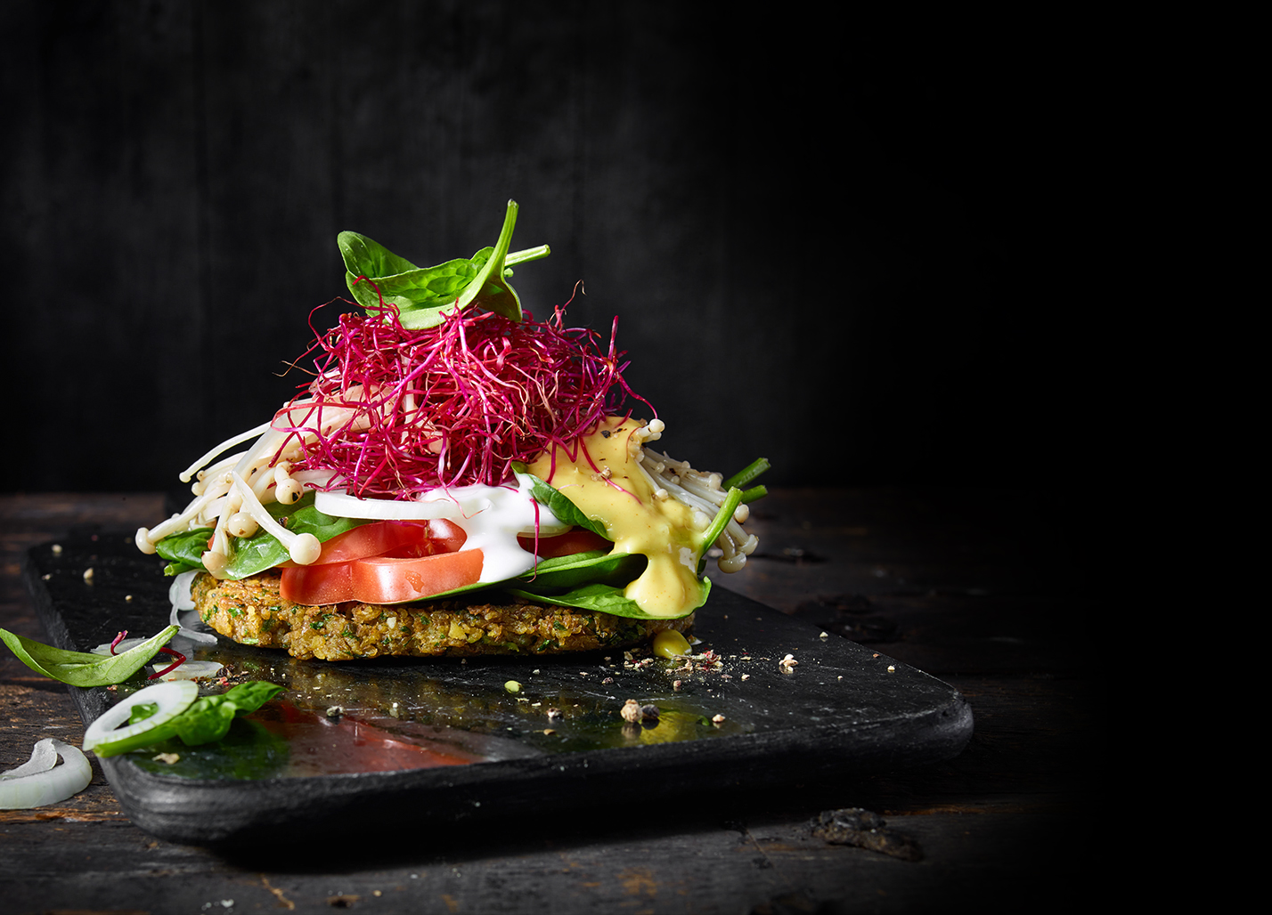 Low Carb Linsen Burger Deluxe