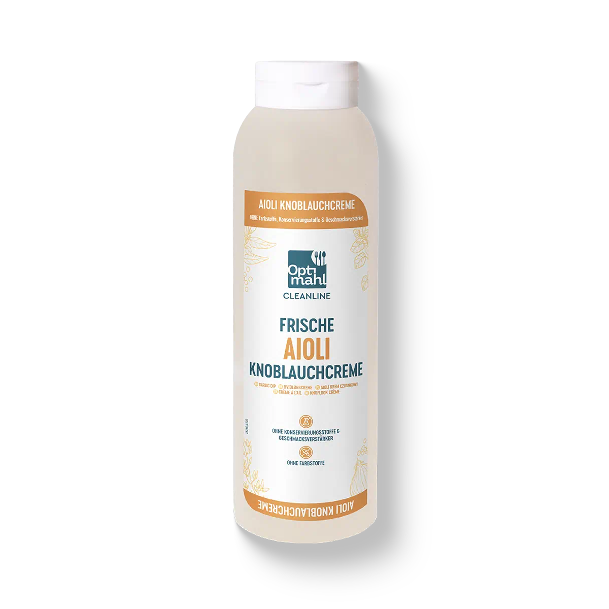 Aioli Knoblauchcreme von Optimahl Cleanline in der 1-Liter-Flasche