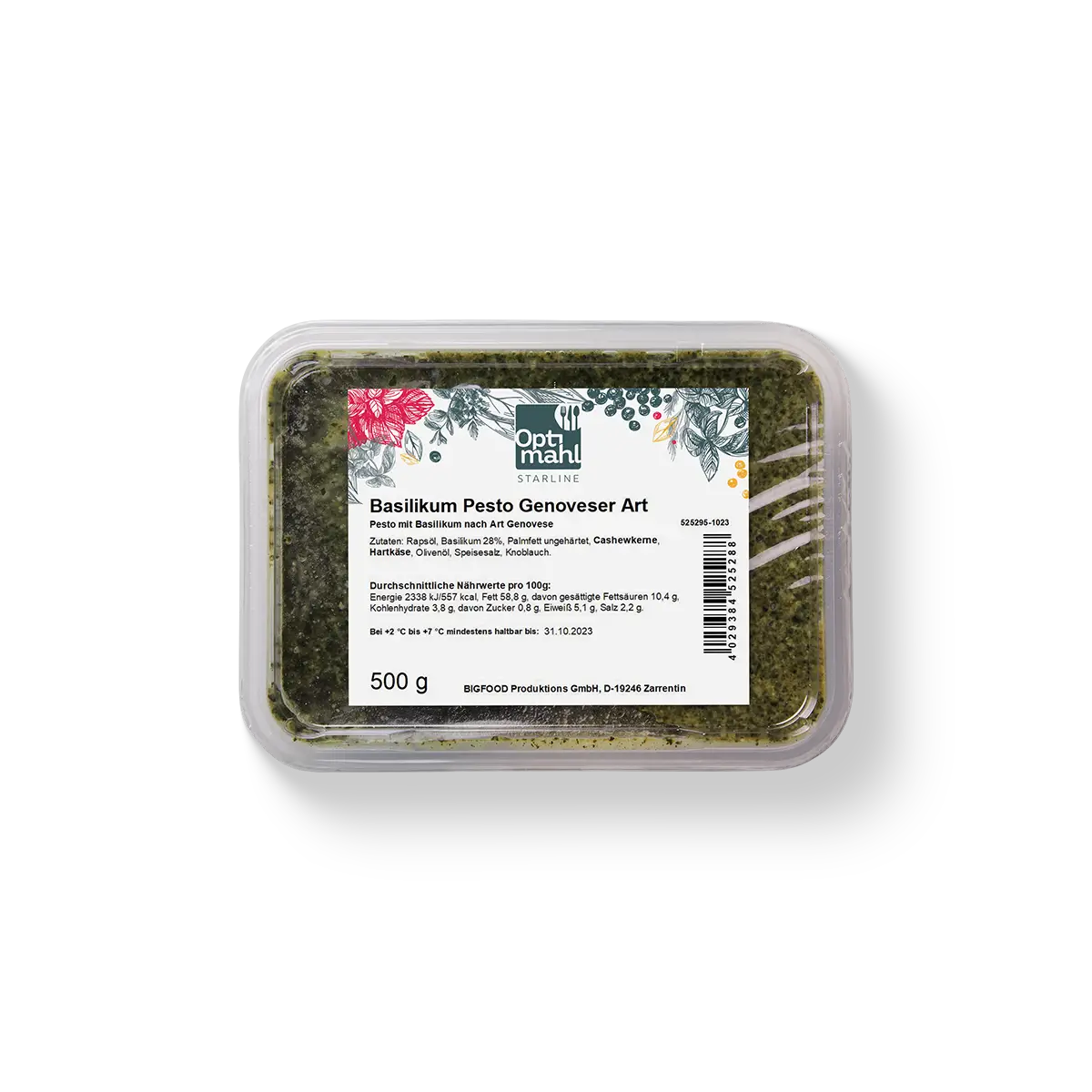 Basilikum Pesto Genoveser Art von Optimahl Starline in der 500-g-Packung