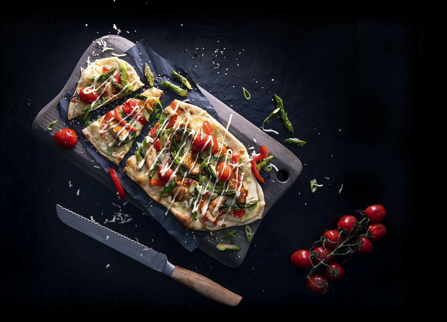 Flammkuchen Style Chicken Teriyaki