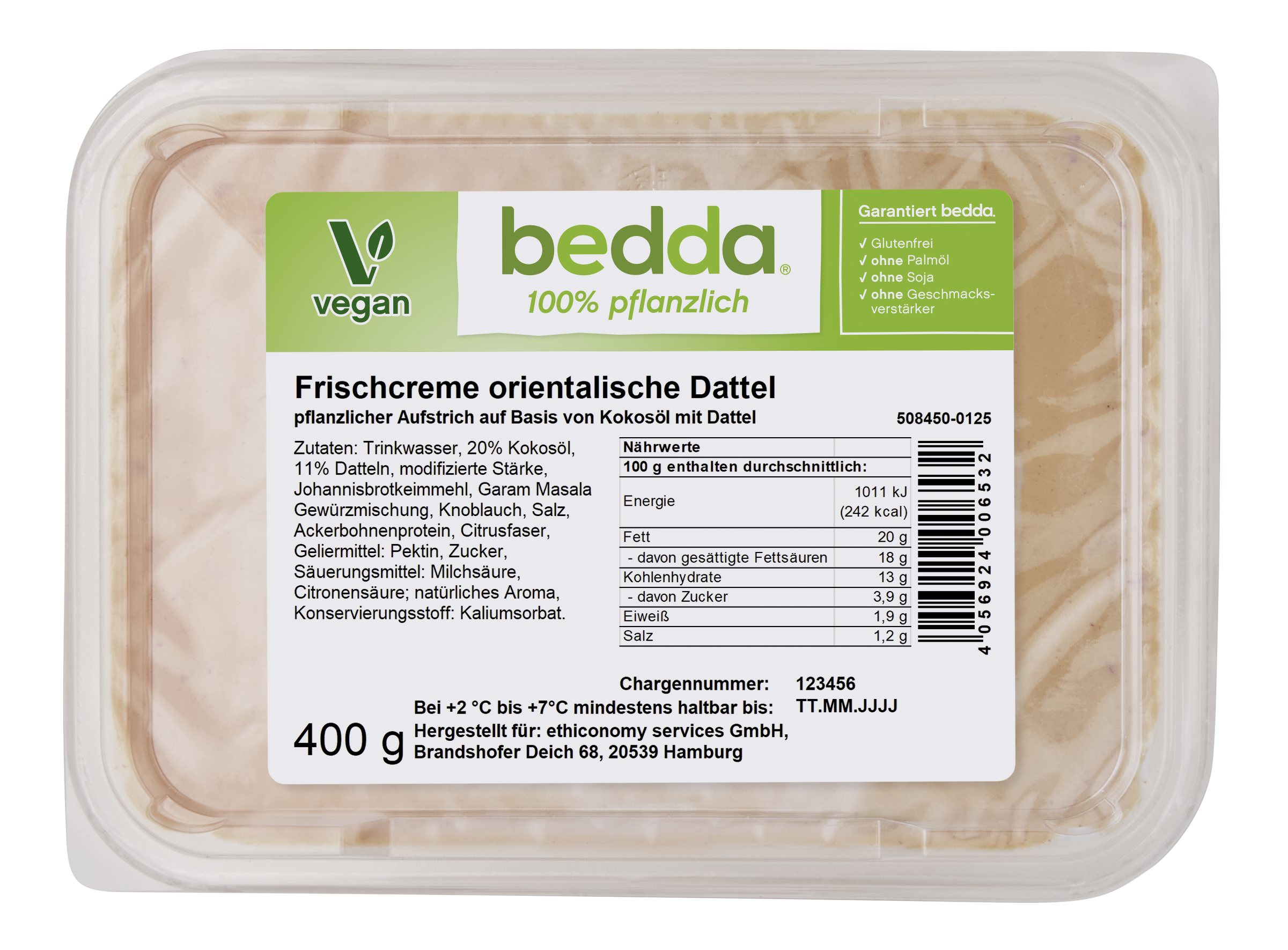 von bedda in der 400-g-Packung